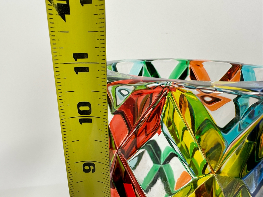 RCR Da Vinci Collection Colorful Italian Crystal Vase 10 3/4H [Photo 15]