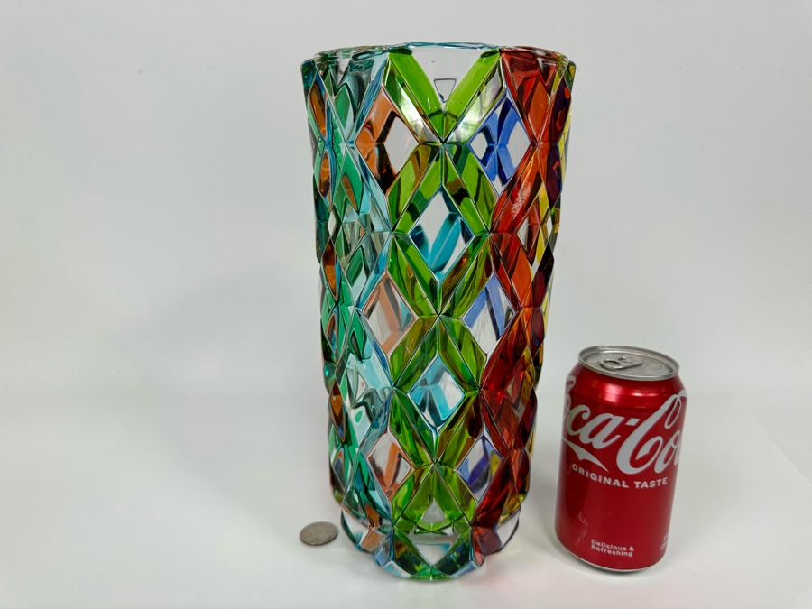 RCR Da Vinci Collection Colorful Italian Crystal Vase 10 3/4H [Photo 7]