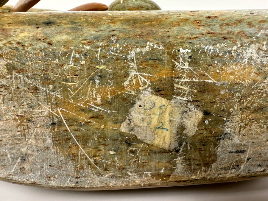 Hand Carved Stone Walrus Sculpture - Tail Has Been Repaired - See Photos 15W X 4D X 6.5H [Photo 13]