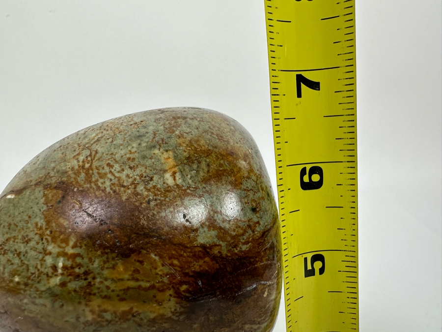 Hand Carved Stone Walrus Sculpture - Tail Has Been Repaired - See Photos 15W X 4D X 6.5H [Photo 15]