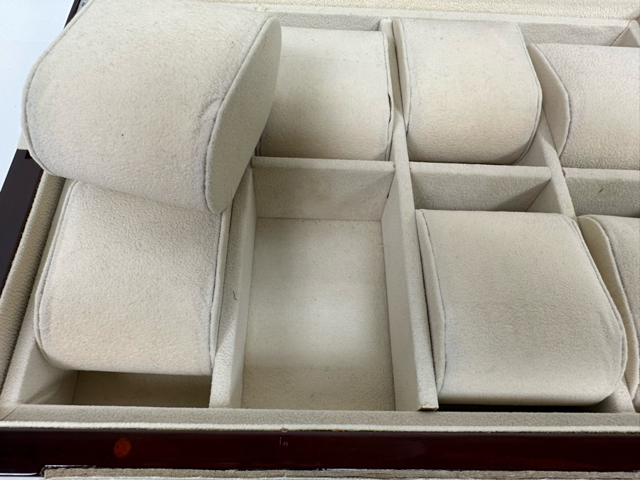 Two-Tier Jewelry Box With Top Watch Display Layer 12W X 9.5D X 6.5H [Photo 6]