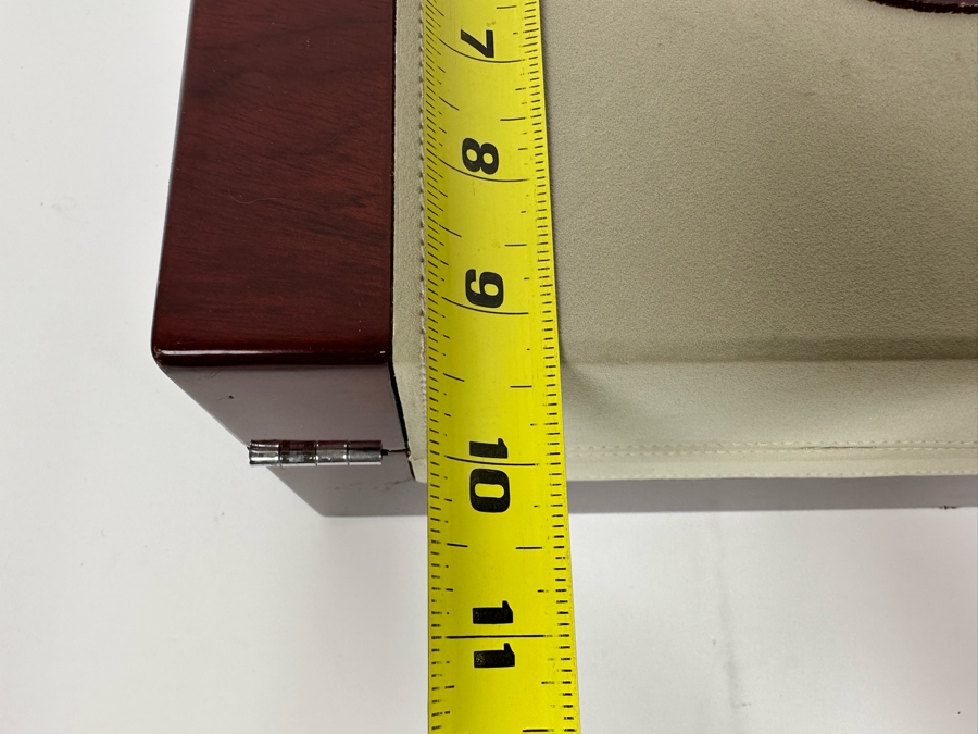 Two-Tier Jewelry Box With Top Watch Display Layer 12W X 9.5D X 6.5H [Photo 14]