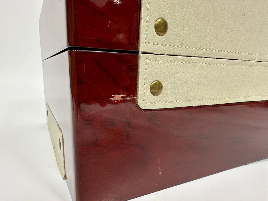 Two-Tier Jewelry Box With Top Watch Display Layer 12W X 9.5D X 6.5H [Photo 10]