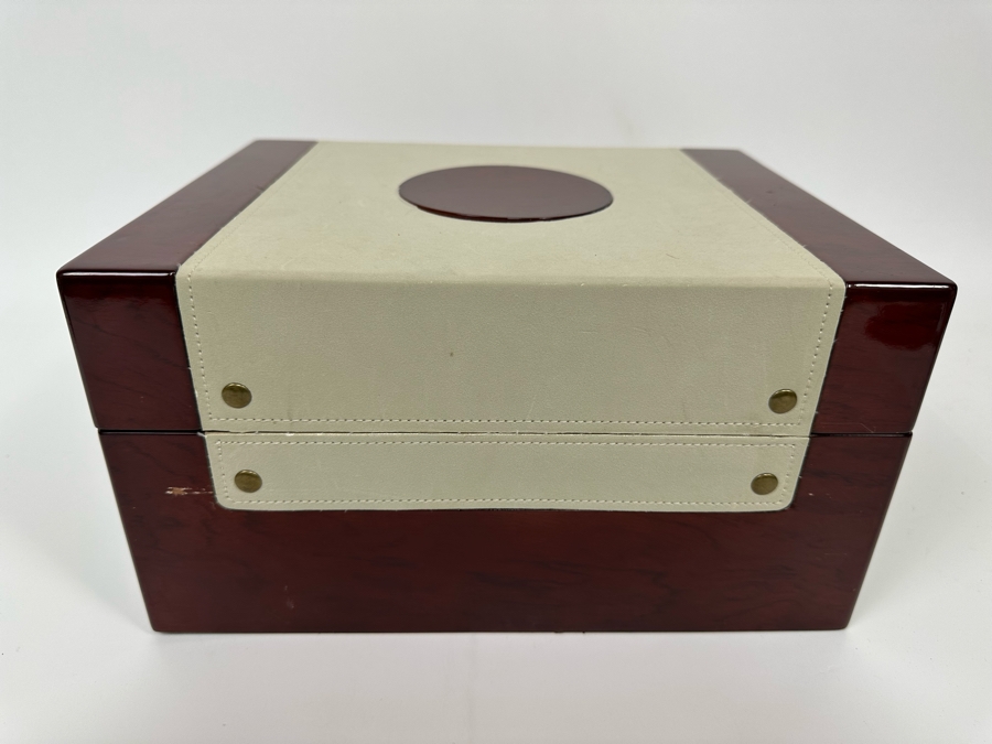 Two-Tier Jewelry Box With Top Watch Display Layer 12W X 9.5D X 6.5H [Photo 2]