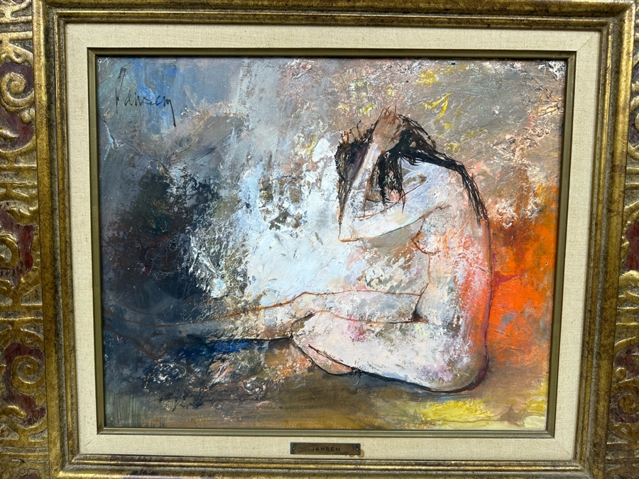 Jean Jansem (1920-2013, France) Original Nude Figure Painting On Canvas 18 X 15 In Signed Period French Frame 29.5 X 26.5 Estimate $6,000-$8,000 [Photo 4]