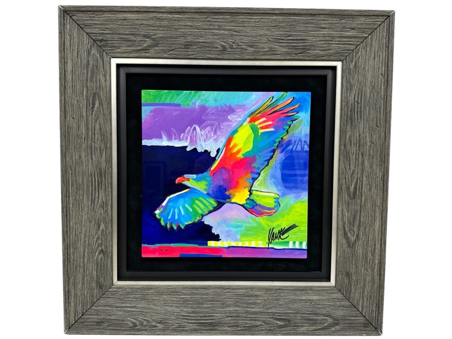 Tim Yanke Four Winds Lone Eagle 2017 Limited Edition Print Caldograph Dye Sublimation On Wood Hand Signed By Artist Edition 84 Of 450 13 X 13 Framed 24.5 X 24.5 [Photo 2]
