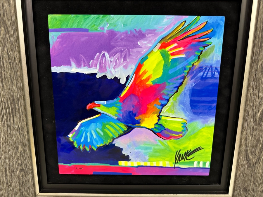 Tim Yanke Four Winds Lone Eagle 2017 Limited Edition Print Caldograph Dye Sublimation On Wood Hand Signed By Artist Edition 84 Of 450 13 X 13 Framed 24.5 X 24.5 [Photo 6]