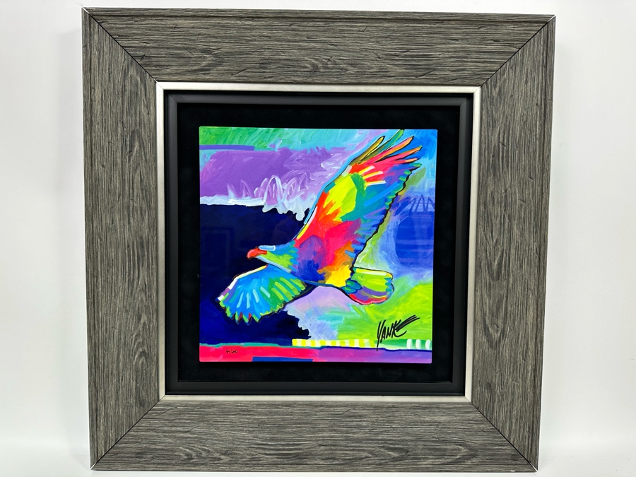 Tim Yanke Four Winds Lone Eagle 2017 Limited Edition Print Caldograph Dye Sublimation On Wood Hand Signed By Artist Edition 84 Of 450 13 X 13 Framed 24.5 X 24.5 [Photo 3]