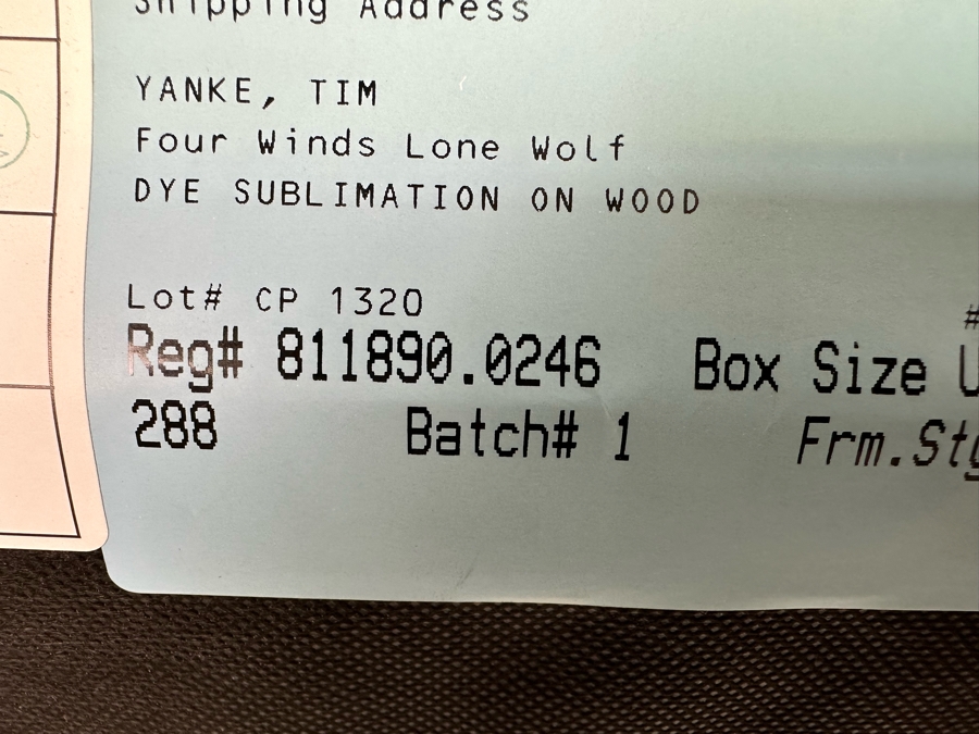 Tim Yanke Four Winds Lone Wolf Limited Edition Print Caldograph Dye Sublimation On Wood Hand Signed By Artist Edition 74 Of 450 11 X 15 Framed 22 X 26 [Photo 13]