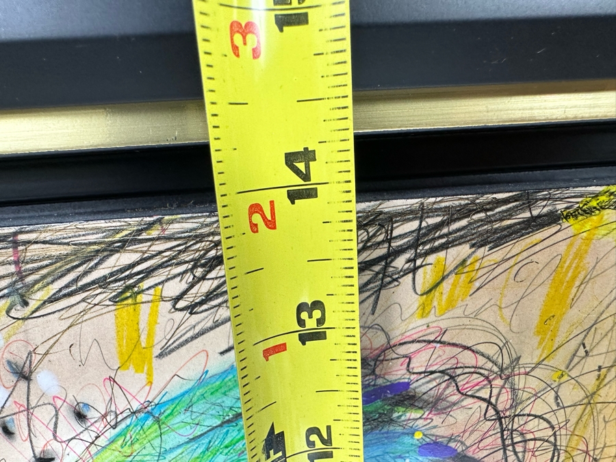 Tim Yanke Headdress 2011 Mixed-Media With Pigment, Pastels, Ink And Charcoal On Board Signed By Artist In Lower Right And Signed And Titled On The Back One-Of-A-Kind 11 X 14 Framed 19 X 22 Appraised At $2,800 [Photo 13]