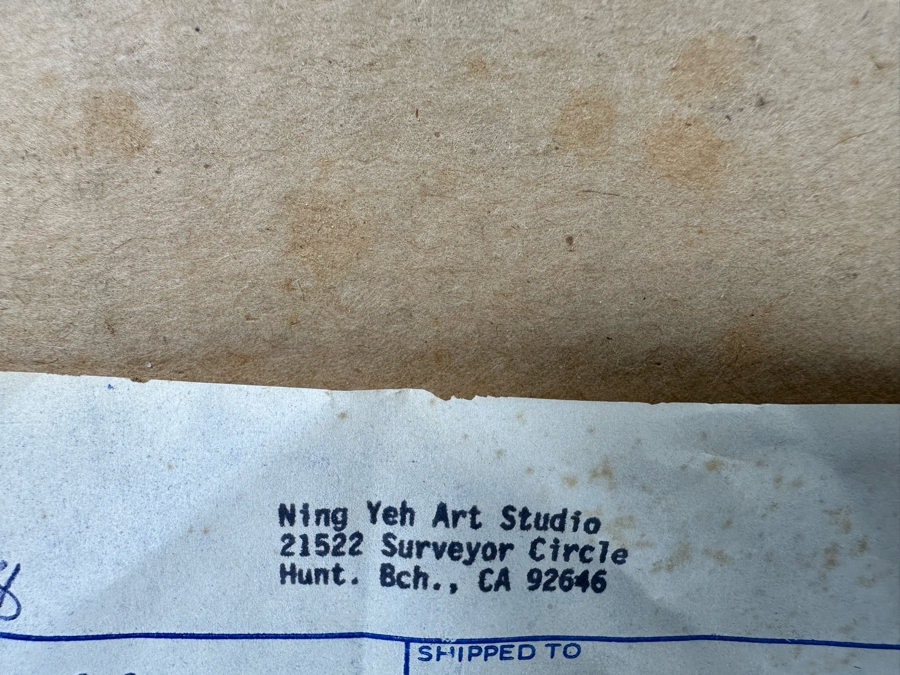 Ning Yeh (20th Century, China) Hand Signed Horse Ink On Paper Titled 'Lady Horse' NY954 16.5 X 26 Framed 23 X 32 [Photo 16]