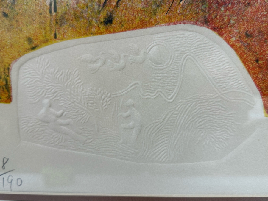 Lebadang (1922-2015, Vietnam) Lithograph & Etching Titled 'Stallions I' Pencil Signed Limited Edition 168 Of 190 18.5 X 28 Framed 26.5 X 35 [Photo 9]