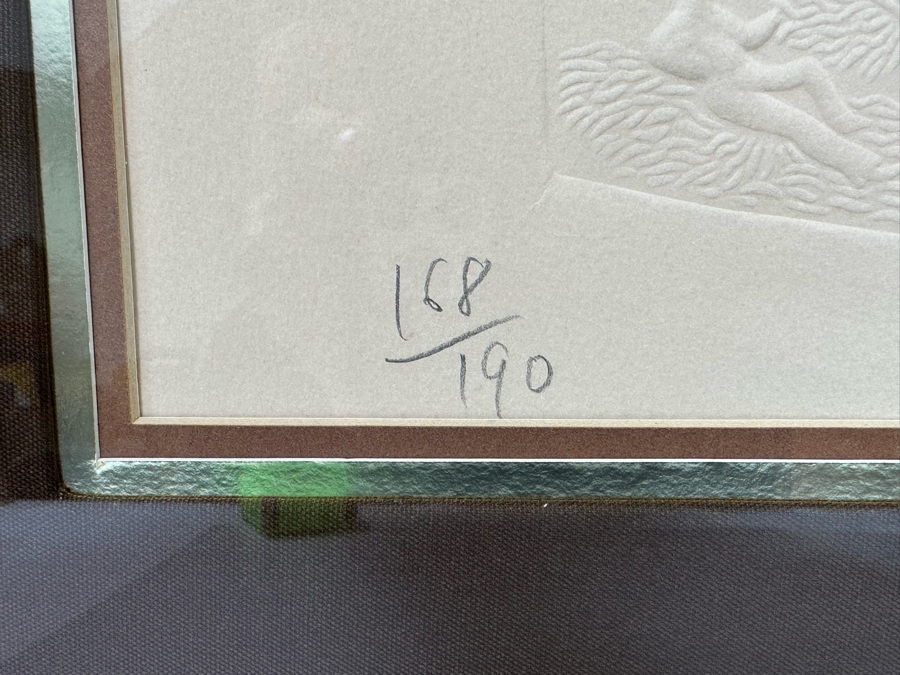 Lebadang (1922-2015, Vietnam) Lithograph & Etching Titled 'Stallions I' Pencil Signed Limited Edition 168 Of 190 18.5 X 28 Framed 26.5 X 35 [Photo 10]