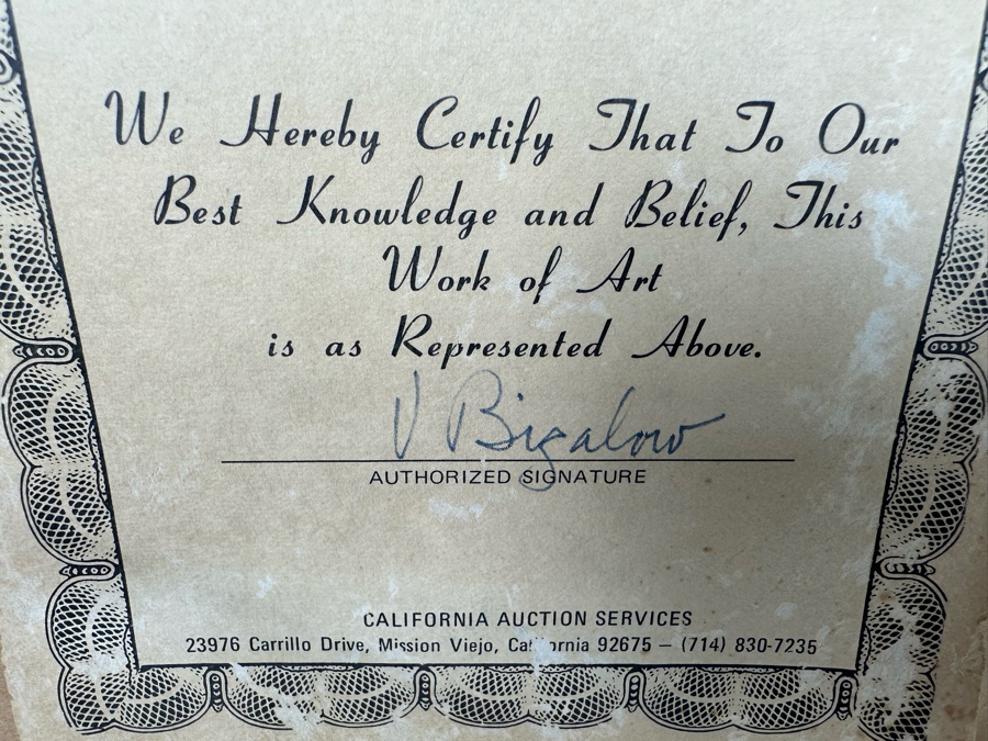 Lebadang (1922-2015, Vietnam) Lithograph & Etching Titled 'Stallions I' Pencil Signed Limited Edition 168 Of 190 18.5 X 28 Framed 26.5 X 35 [Photo 17]