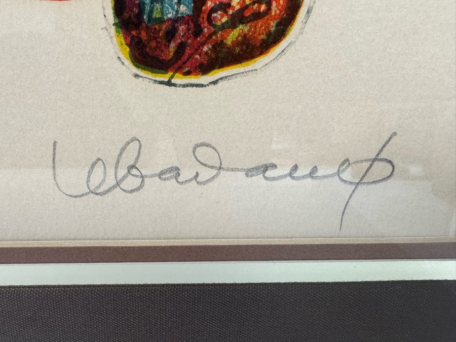 Lebadang (1922-2015, Vietnam) Lithograph & Etching Titled 'Stallions I' Pencil Signed Limited Edition 168 Of 190 18.5 X 28 Framed 26.5 X 35 [Photo 7]