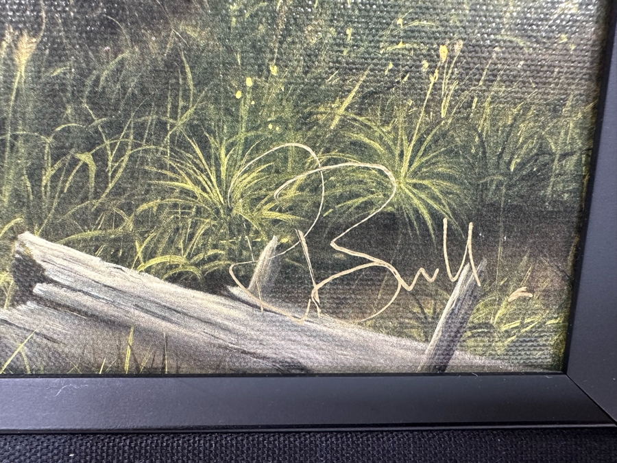 Robert Bissell Canvas Print Hand Signed Limited Edition 24 Of 100 Titled The Bathers Bears 19 X 14 Framed 26 X 21.5 [Photo 6]