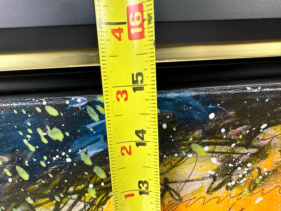 Tim Yanke The Wind Blows Cold 2012 Buffalo Giclee On Canvas Embellished Hand Signed Limited Edition 322 Of 350 20 X 15 Framed 28 X 23 [Photo 10]