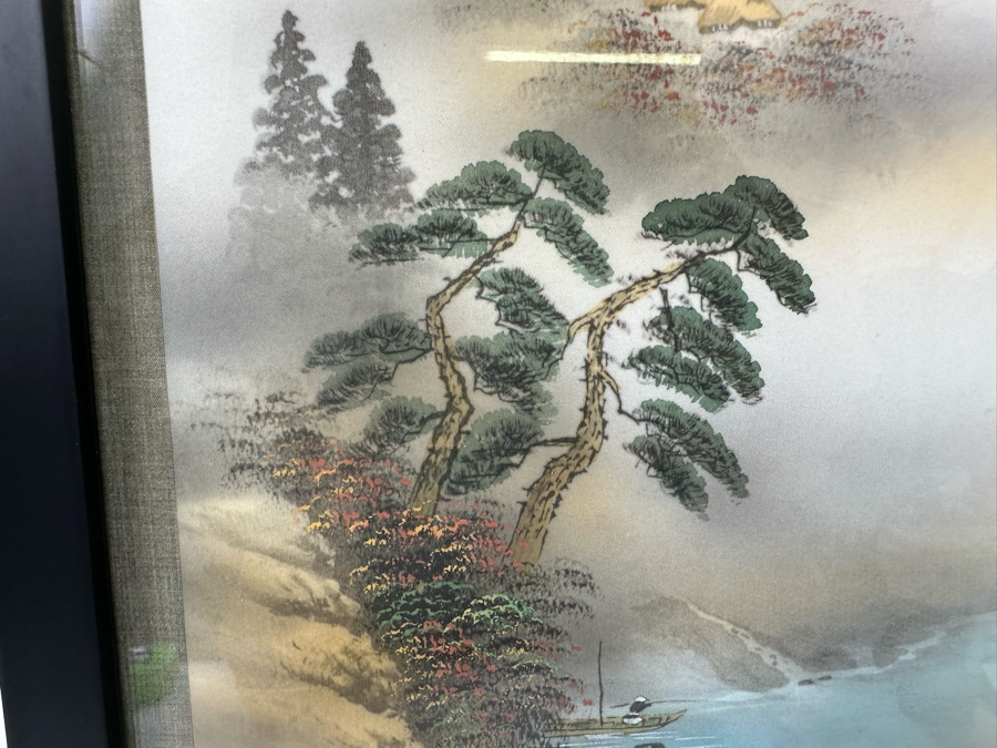 Signed Chinese Original Landscape Painting 7.5 X 16 Framed 10 X 24 [Photo 5]