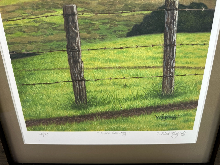 N. Robert Wagstaff Limited Edition Print Titled 'Pueo Country' Of Flying Owl Edition 28 Of 75 11 X 16 Framed 16 X 22 Pencil Signed By Artist [Photo 5]