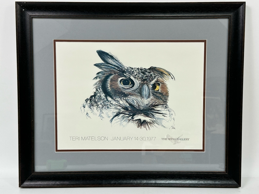 Framed Teri Matelson The Wing Gallery Exhibition Poster January 14-30, 1977 15 X 11.5 Framed 22.5 X 18.5 [Photo 3]