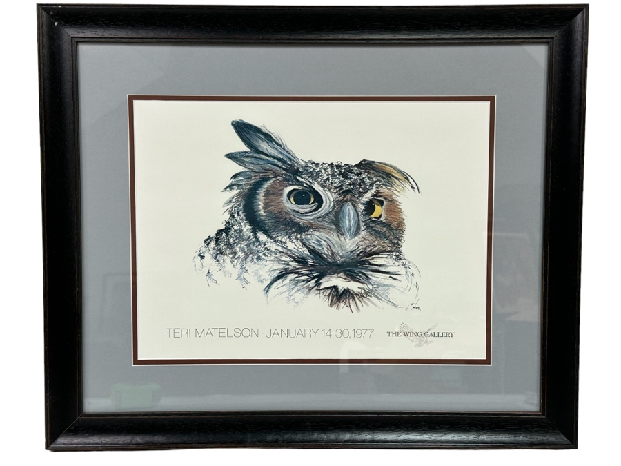 Framed Teri Matelson The Wing Gallery Exhibition Poster January 14-30, 1977 15 X 11.5 Framed 22.5 X 18.5 [Photo 2]