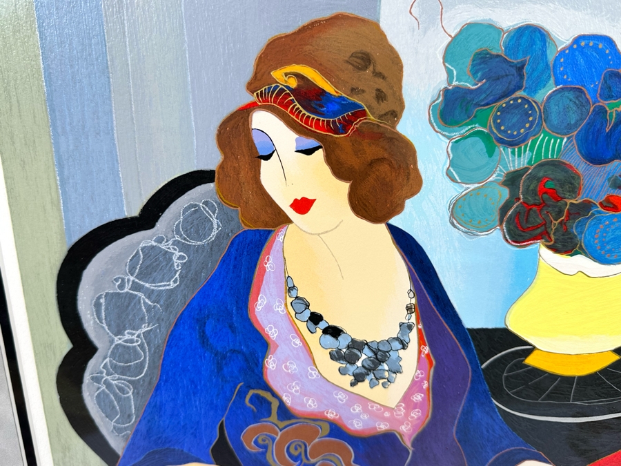 Itzchak Tarkay (1935-2012, Serbia/Israel) Serigraph Titled 'Celeste II' Signed Lower Right 18 X 18 Framed 30 X 30 [Photo 4]