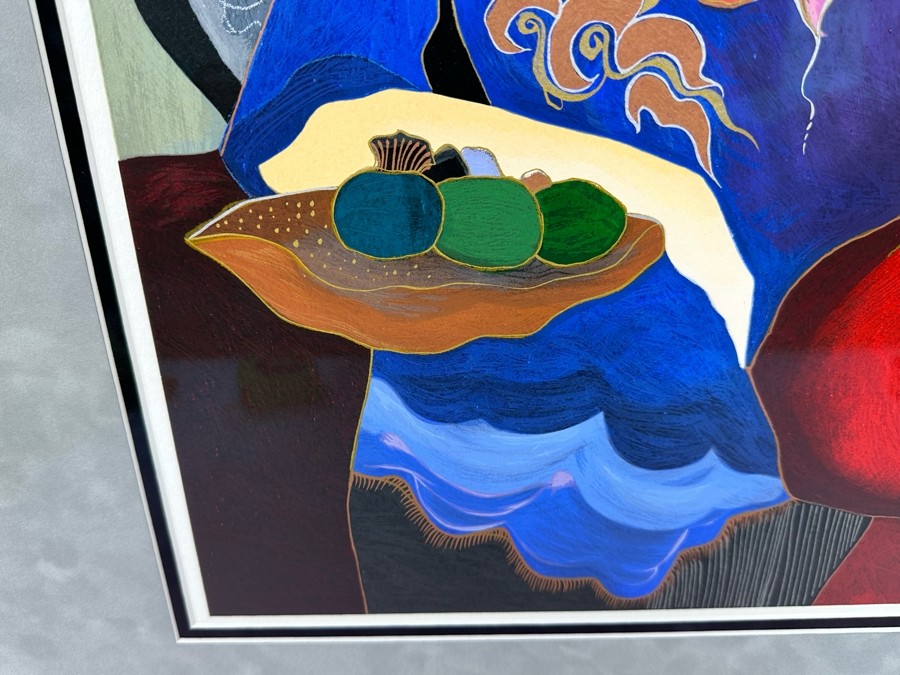 Itzchak Tarkay (1935-2012, Serbia/Israel) Serigraph Titled 'Celeste II' Signed Lower Right 18 X 18 Framed 30 X 30 [Photo 6]