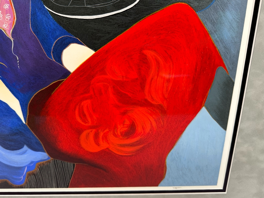 Itzchak Tarkay (1935-2012, Serbia/Israel) Serigraph Titled 'Celeste II' Signed Lower Right 18 X 18 Framed 30 X 30 [Photo 7]