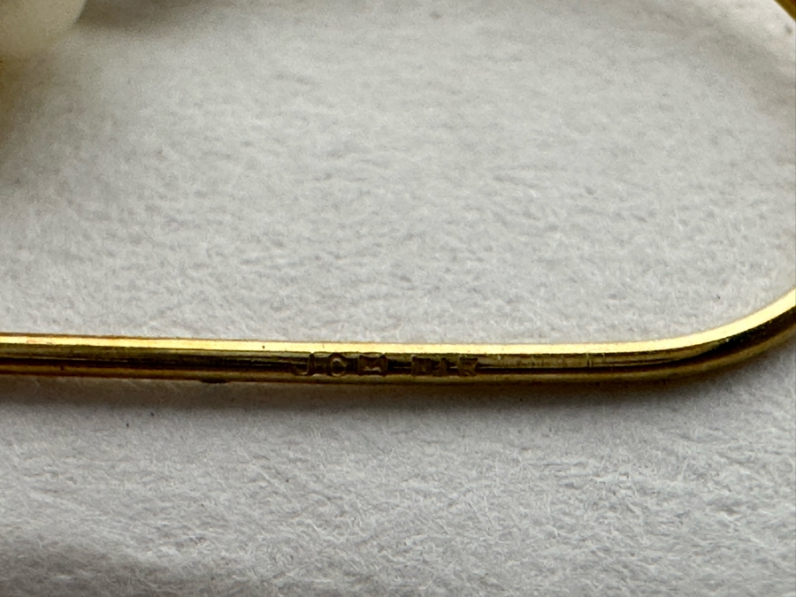 14K Gold Pearl Earrings 1.5g [Photo 8]