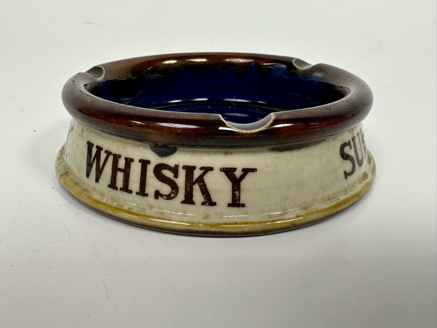 Vintage Whiskey Suntory Advertising Ashtray 4.5R [Photo 5]