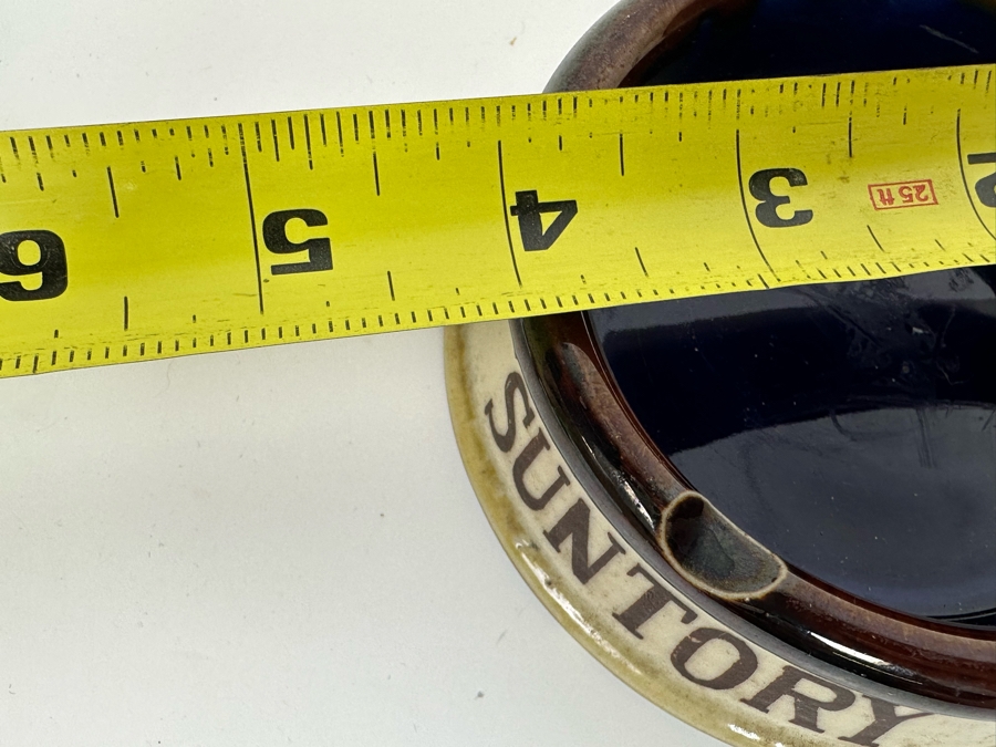 Vintage Whiskey Suntory Advertising Ashtray 4.5R [Photo 8]