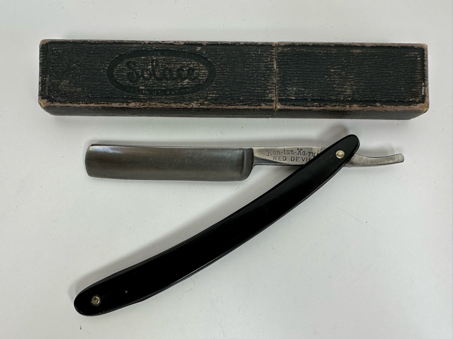 Vintage Swedish Straight Razor Ran-Tan-Ka-Rus Red Devil With Box [Photo 2]