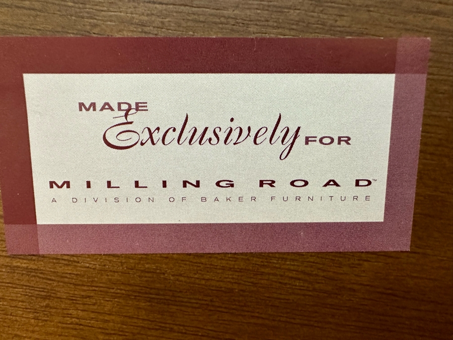 Malacca Rattan Bamboo Queen Size Bed Frame With Headboard, Footboard And Side Rails - In Guest Room Rarely Used (Does Not Include Mattress) By Milling Road - A Division Of Baker Furniture Retails $4,399 [Photo 8]