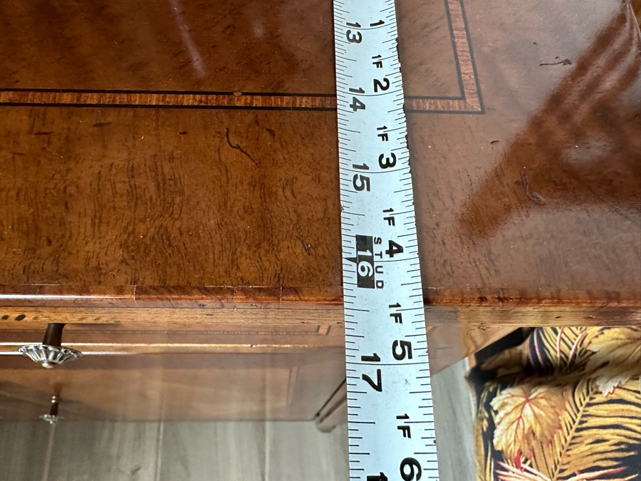 Pair Of Inlaid Wooden Nightstands Side Tables Cabinets 28W X 17D X 32.5H [Photo 10]