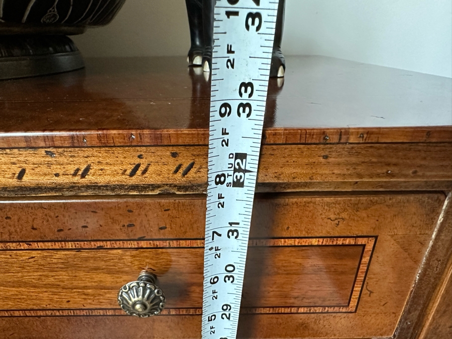 Pair Of Inlaid Wooden Nightstands Side Tables Cabinets 28W X 17D X 32.5H [Photo 11]