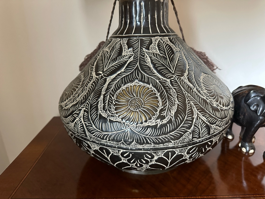 Pair Of John-Richard Repousse Metal Table Lamps 29H [Photo 4]