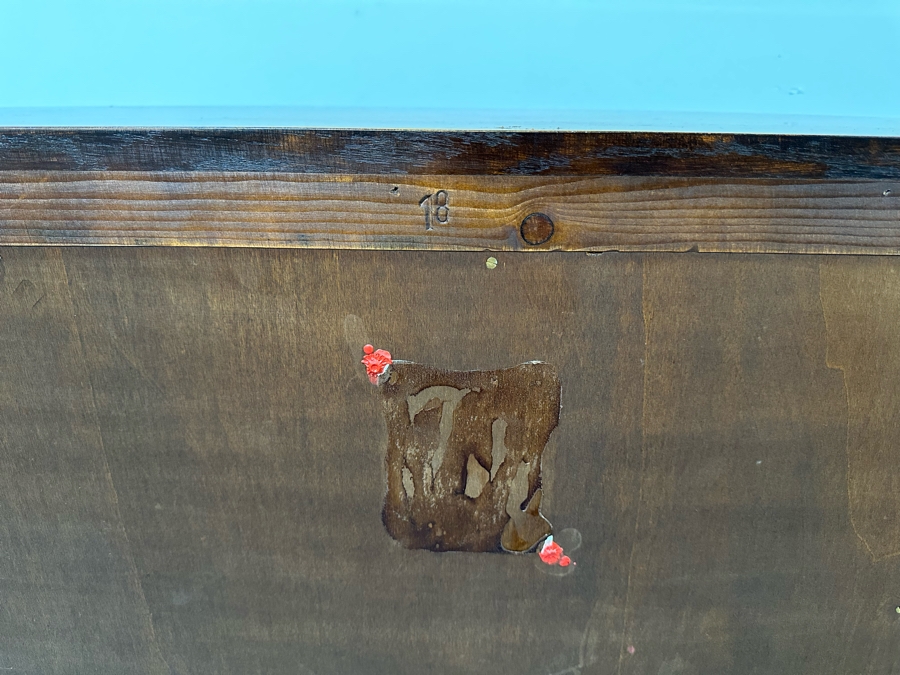 Impressive Inlaid Wooden Demilune Table Cabinet With Drawer And 3 Keys For Locking Hinged Doors By Decorative Crafts 44W X 18D X 37H [Photo 19]