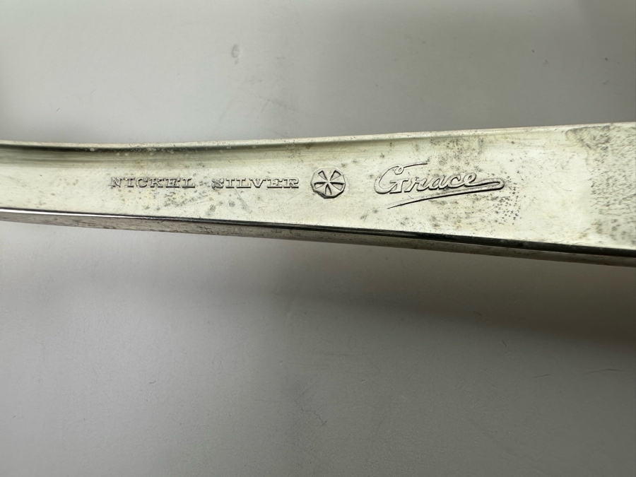 Nickel Silver Flatware Set By Grace Approximate Service For 8 With 78 Pieces Total Approximate Replacement Value Of $780 [Photo 4]