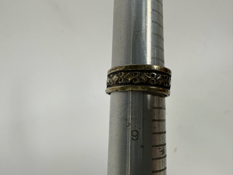 Vintage Sterling Silver / 14K Gold Ring Size 8 3.4g [Photo 10]