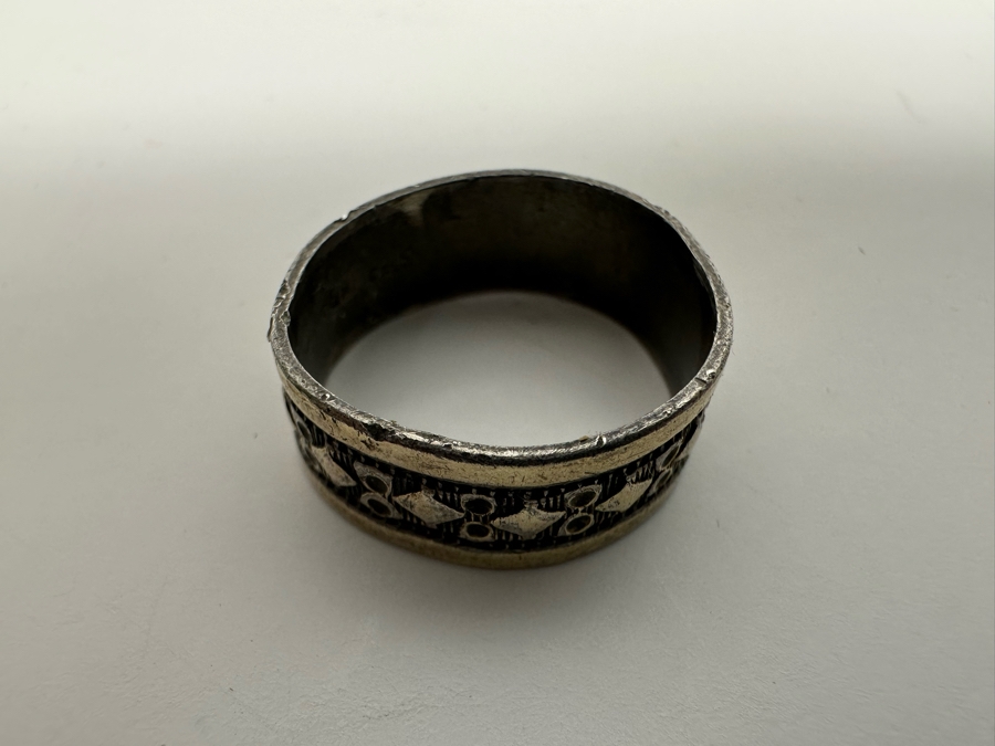 Vintage Sterling Silver / 14K Gold Ring Size 8 3.4g [Photo 7]