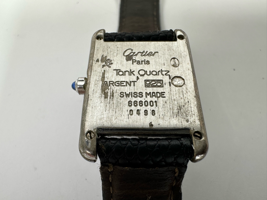 Cartier Paris Women's Tank Quartz Argent Watch Swiss Made With Orignal Box [Photo 9]