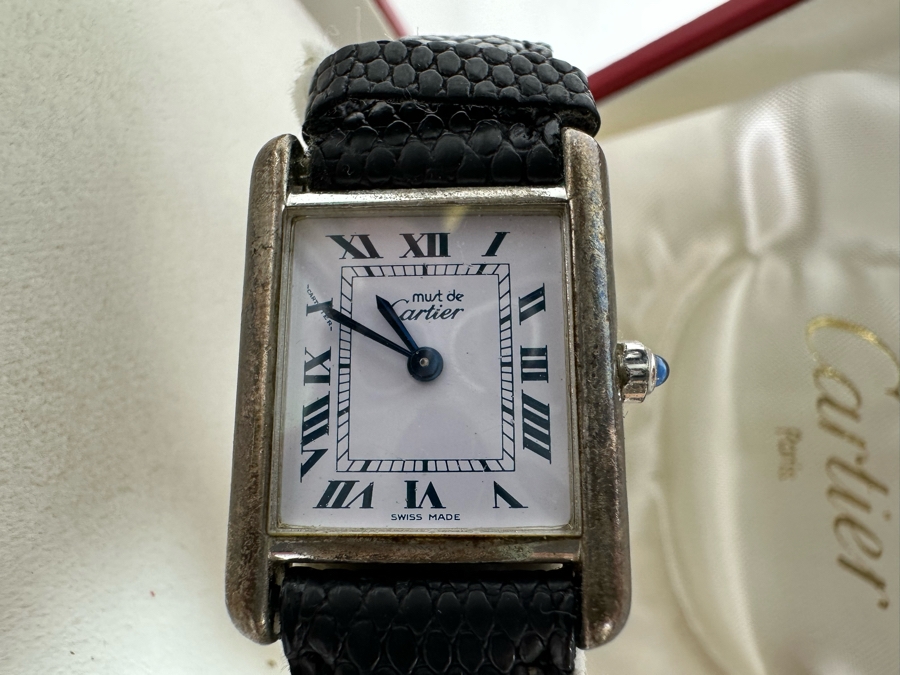 Cartier Paris Women's Tank Quartz Argent Watch Swiss Made With Orignal Box [Photo 8]