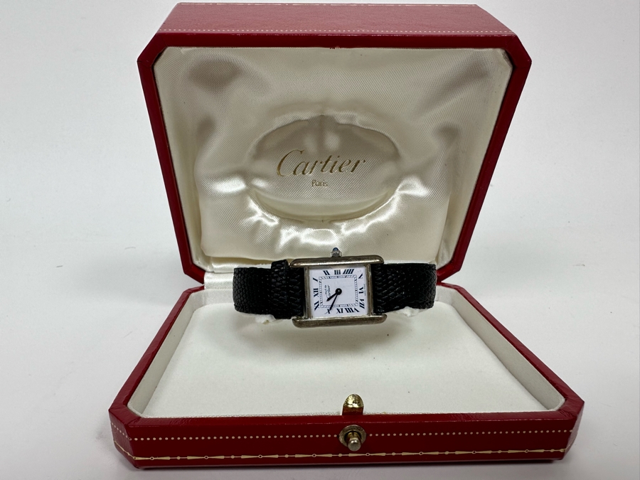 Cartier Paris Women's Tank Quartz Argent Watch Swiss Made With Orignal Box [Photo 3]