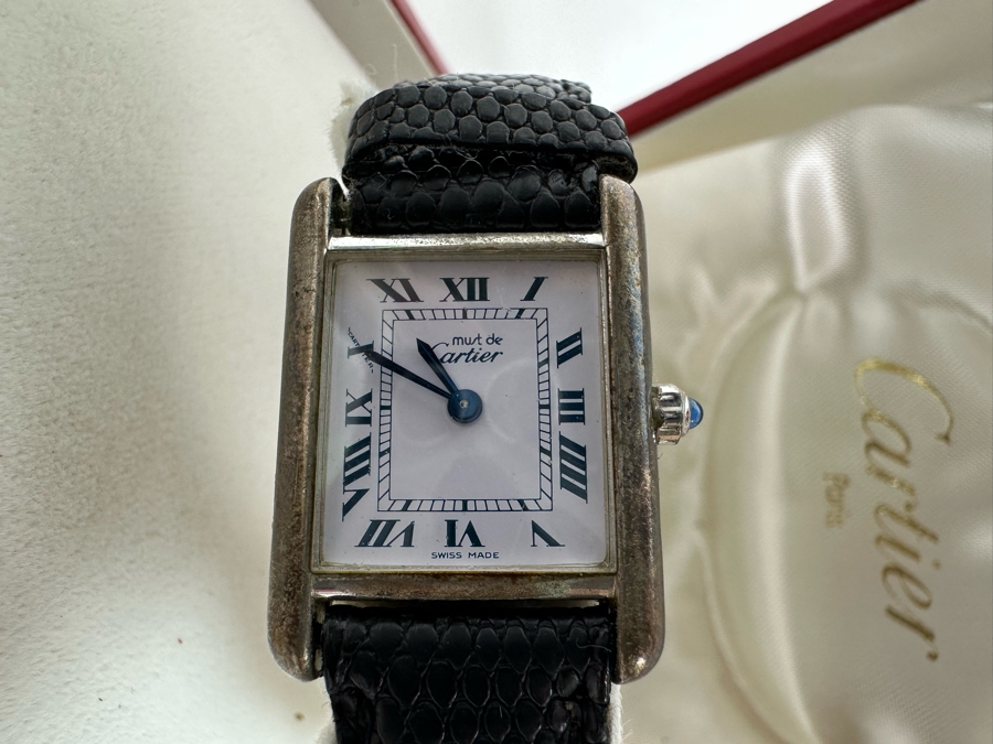 Cartier Paris Women's Tank Quartz Argent Watch Swiss Made With Orignal Box [Photo 7]