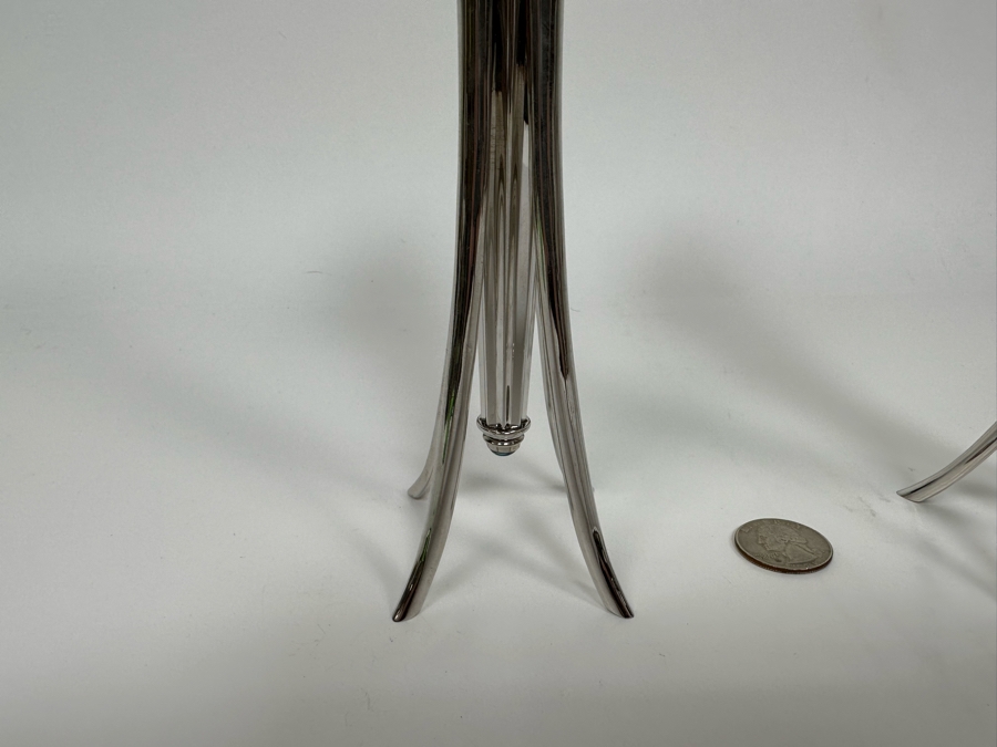 Swed Workshop Limited Edition 3 Of 65 Silverplate Candlesticks, A Pair 10H [Photo 5]