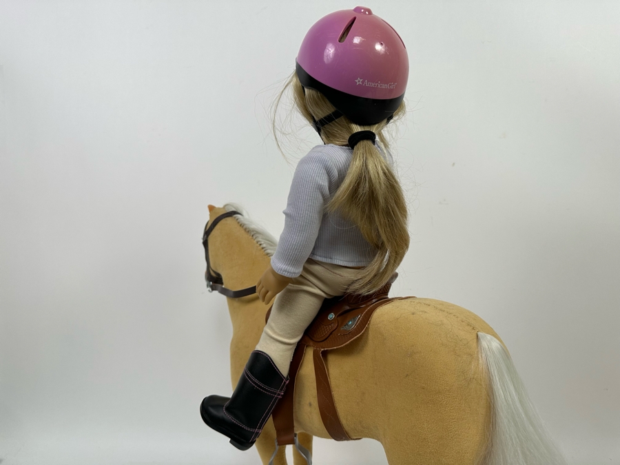 American Girl Doll With American Girl Large Palomino Horse 19W X 25H [Photo 9]