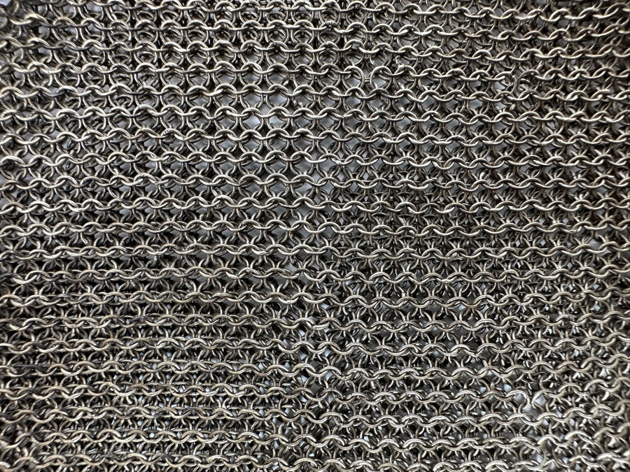 Hallmarked English Sterling Silver Mesh Purse 4W X 5.5H 109.4g [Photo 10]