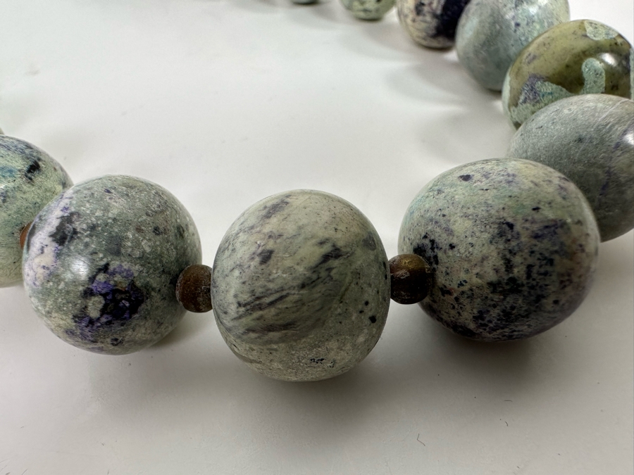 Vintage Stone Beaded Necklace 24L [Photo 9]