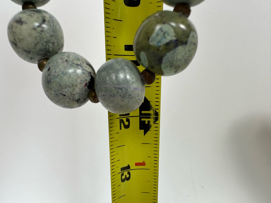 Vintage Stone Beaded Necklace 24L [Photo 11]