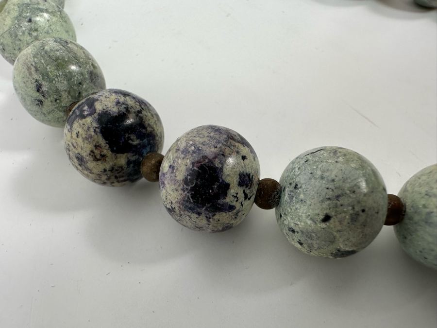 Vintage Stone Beaded Necklace 24L [Photo 10]